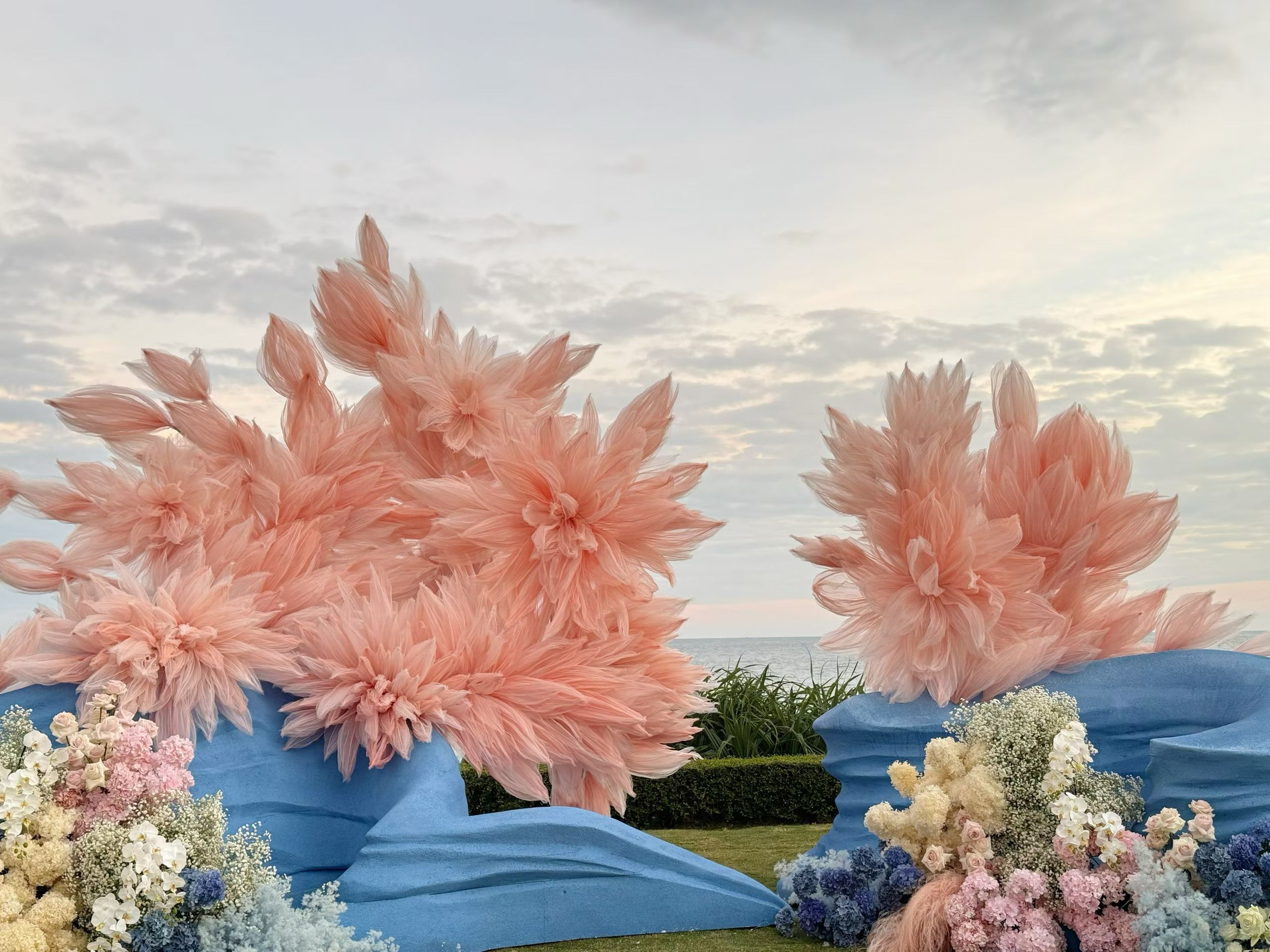 Outdoor pink installation
