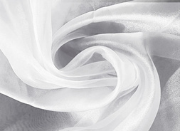 White pearl organza
